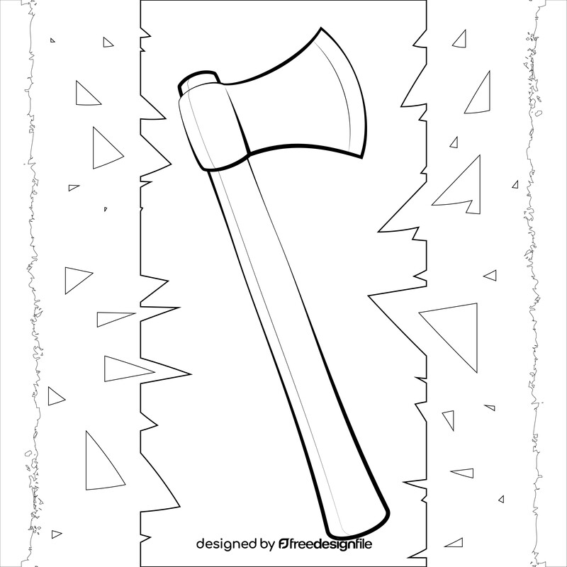 Axe black and white vector