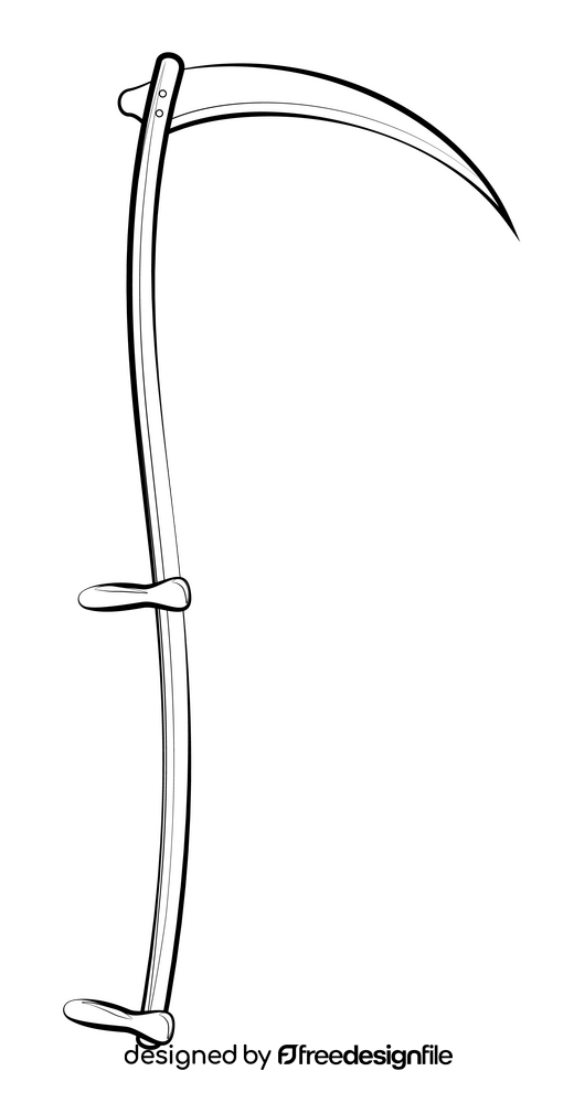 Scythe drawing black and white clipart free download