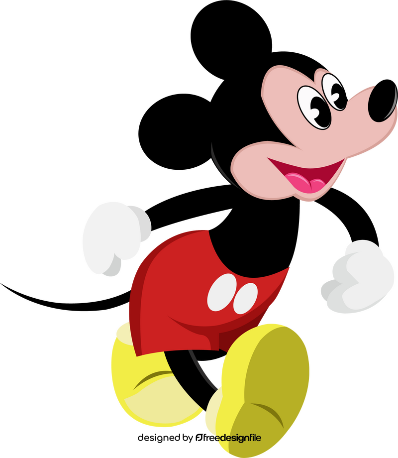 Running mickey mouse clipart