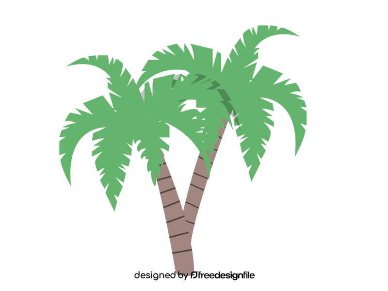 Beach palm tree clipart