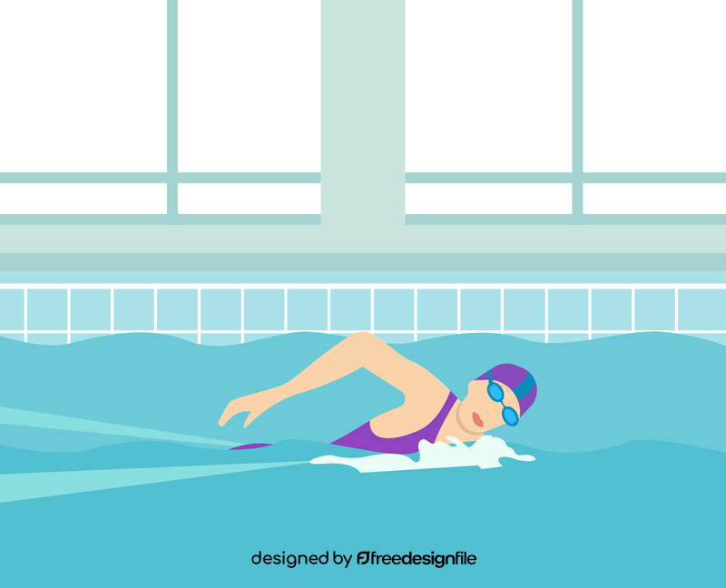 Swimming illustration vector