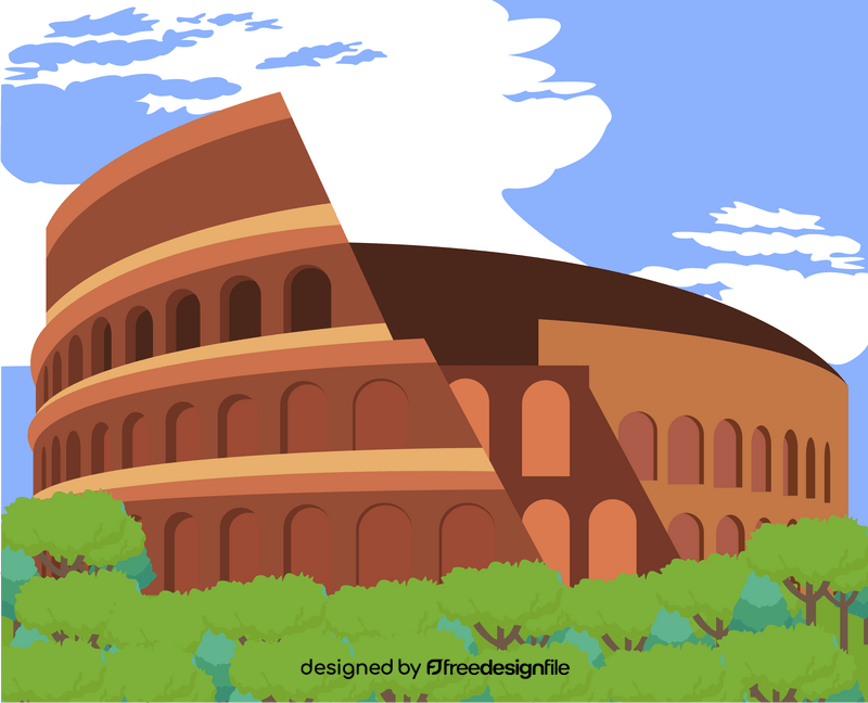 Colosseum illustration vector