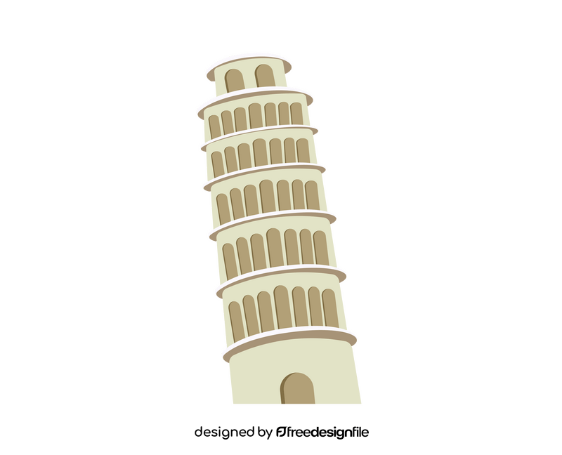 Leaning tower of pisa clipart
