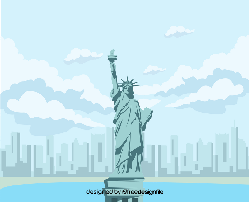 Statue of liberty illustration vector
