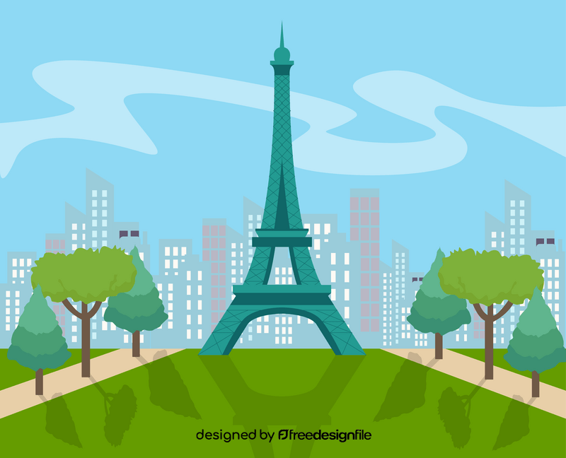 Eiffel tower illustration vector