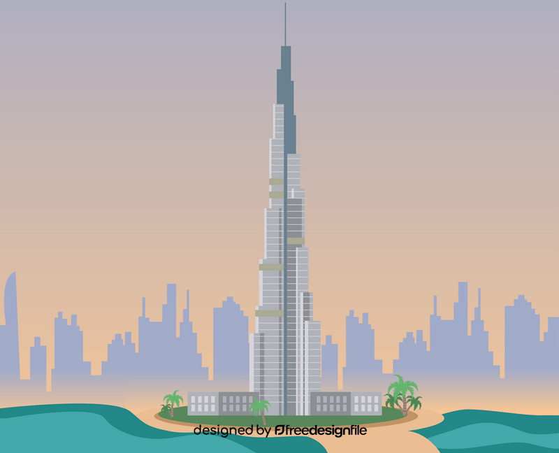 Burj Khalifa illustration vector