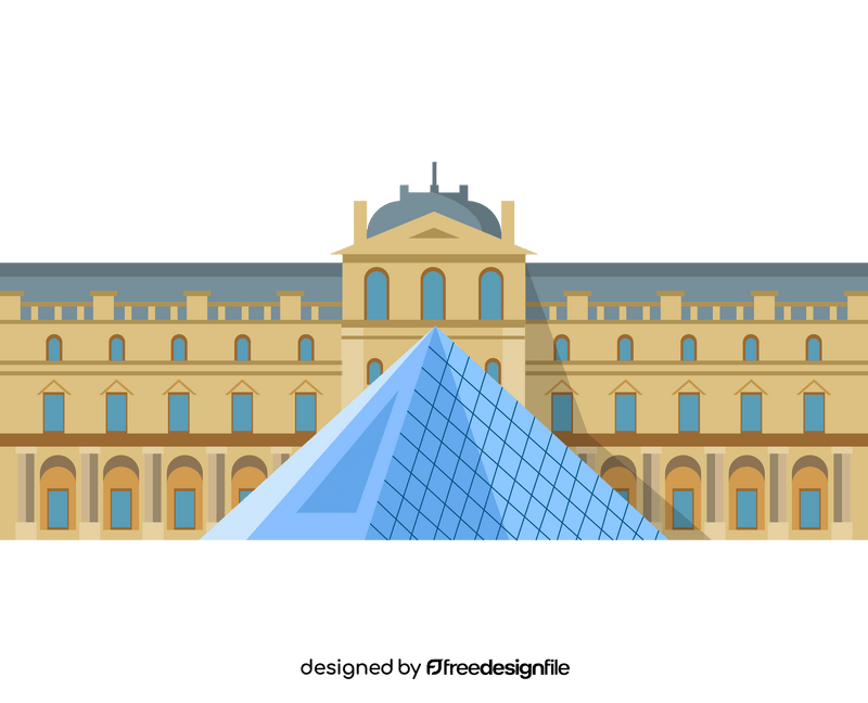 Louvre museum clipart