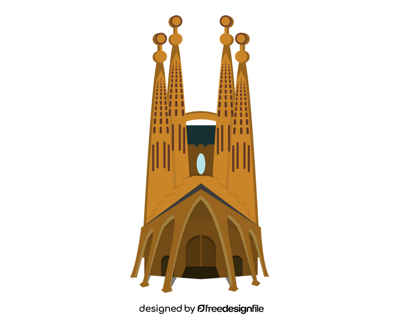 Sagrada Familia clipart vector free download
