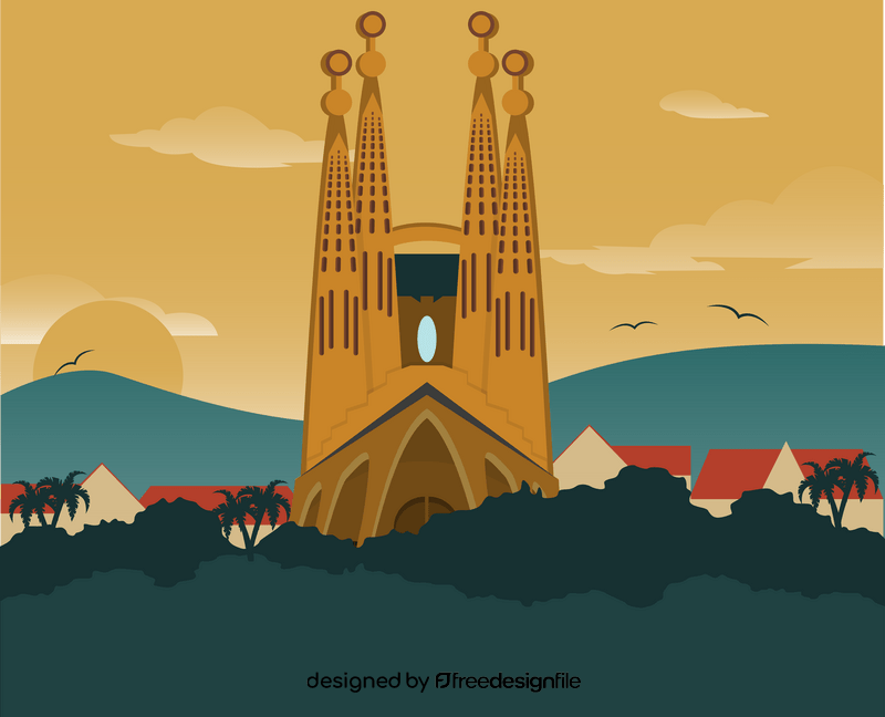 Sagrada Familia illustration vector