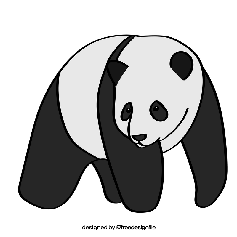 Panda clipart vector free download