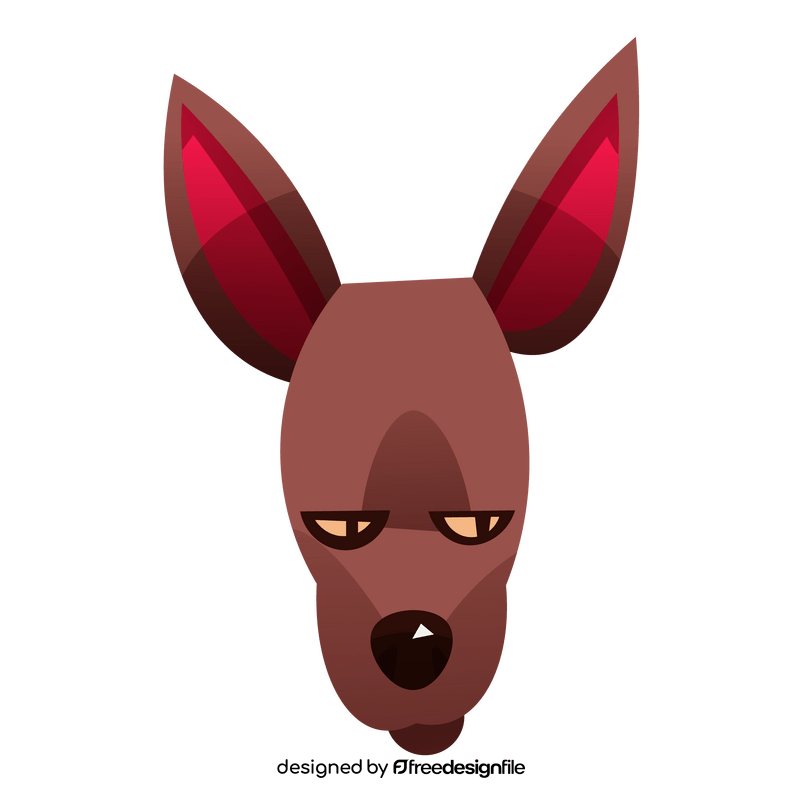Kangaroo face clipart