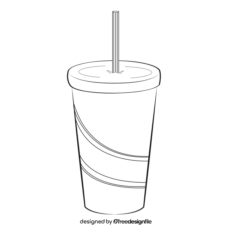 Soft Drink black and white clipart