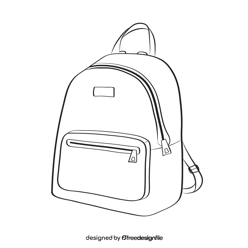 Ladies Bag black and white clipart