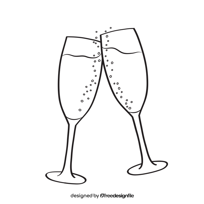 Cheers black and white clipart