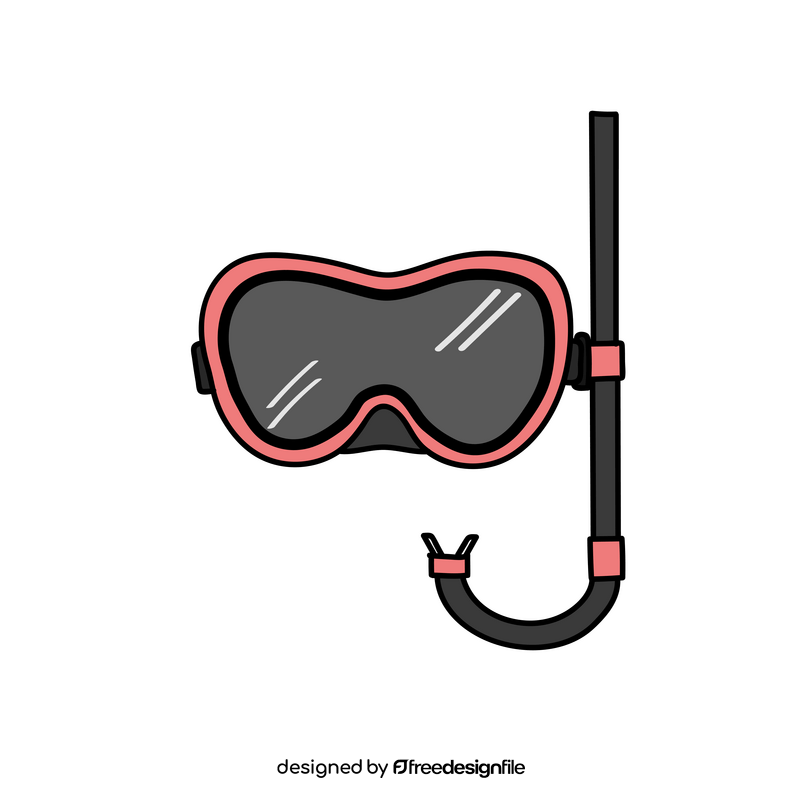 Scuba Goggles, snorkel, diving mask clipart