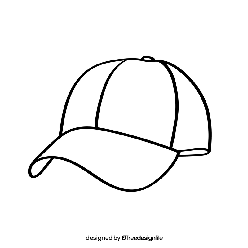 Boy's Cap black and white clipart