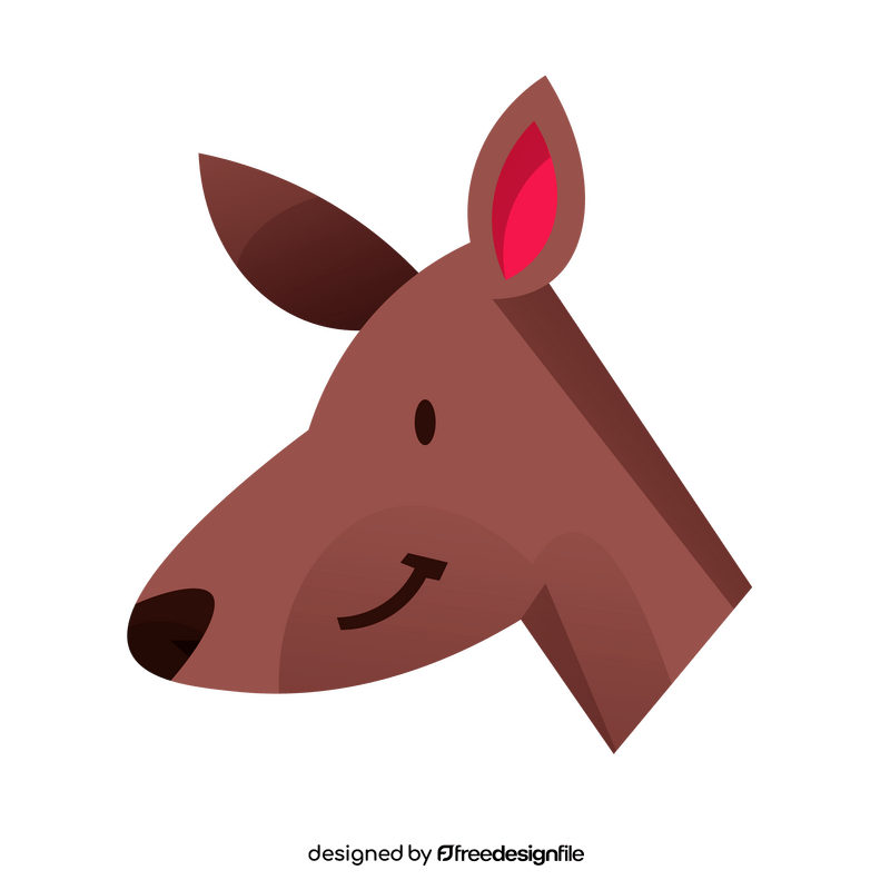 Cartoon kangaroo head clipart