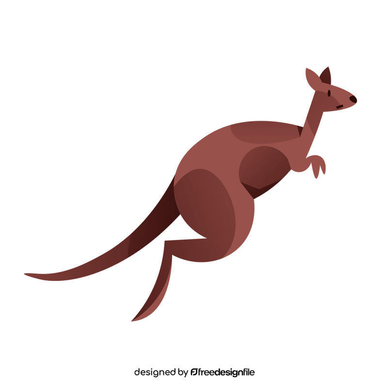 Cartoon kangaroo jumping clipart