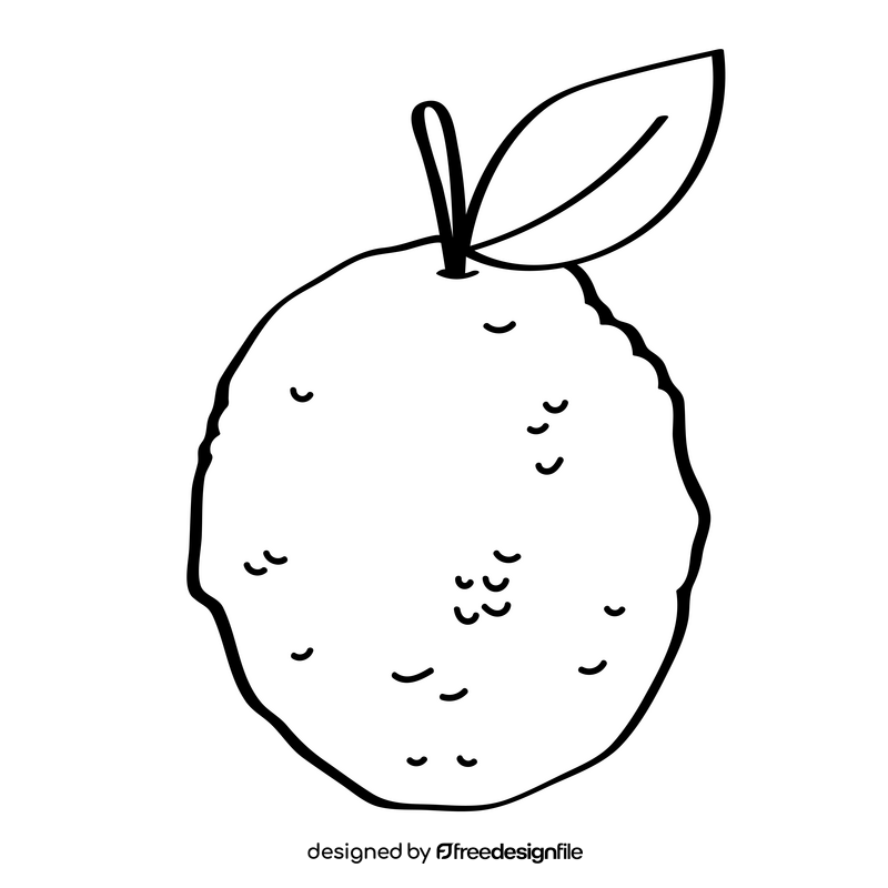 Lychee black and white clipart