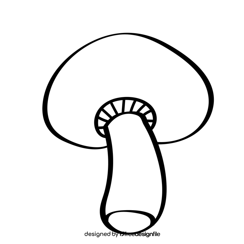 Mushroom black and white clipart vector free download