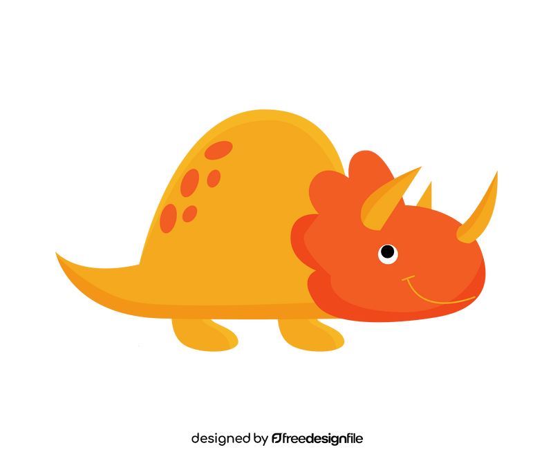 Baby dinosaur, triceratops free clipart