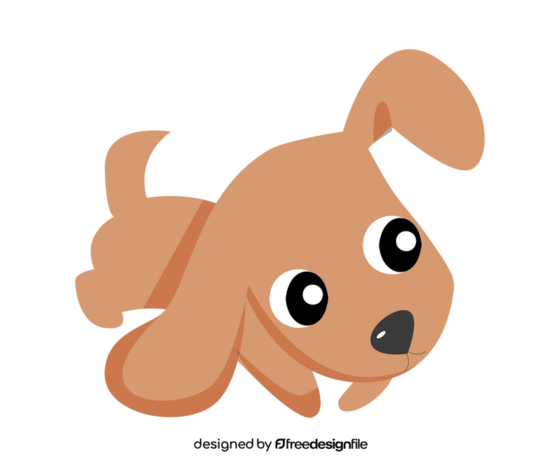 Cartoon puppy, baby dog clipart