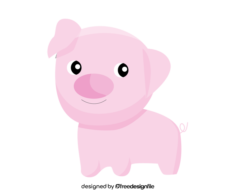 Free piglet, domestic baby pig clipart