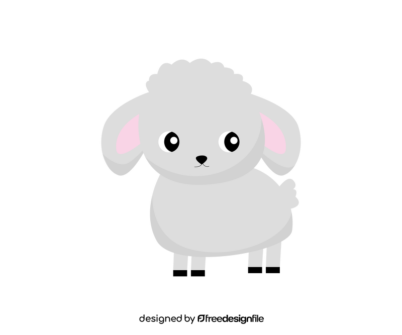 Cute lamb illustration, baby sheep clipart