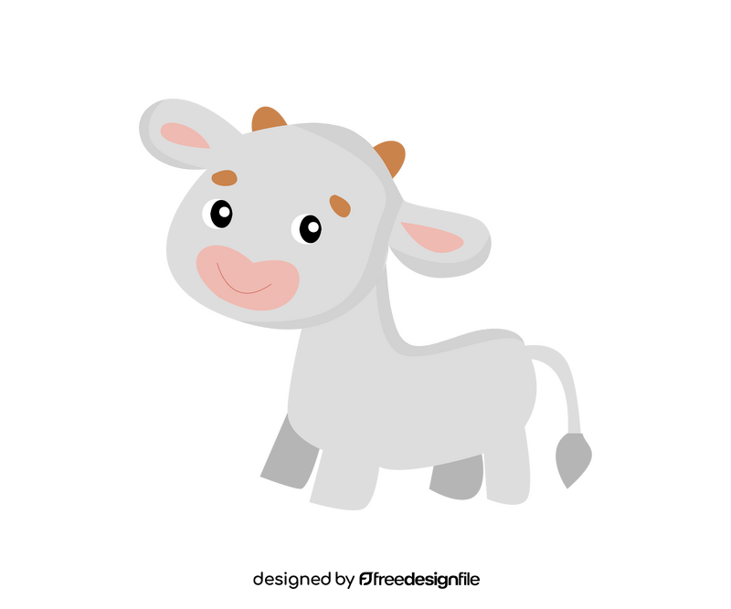 Calf illustration, baby cow clipart
