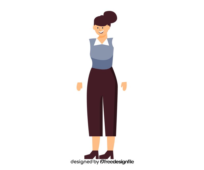 Girl in a vest, office worker clipart