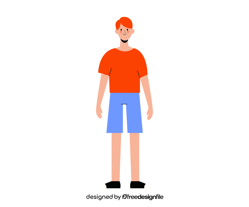 Cartoon guy standing clipart