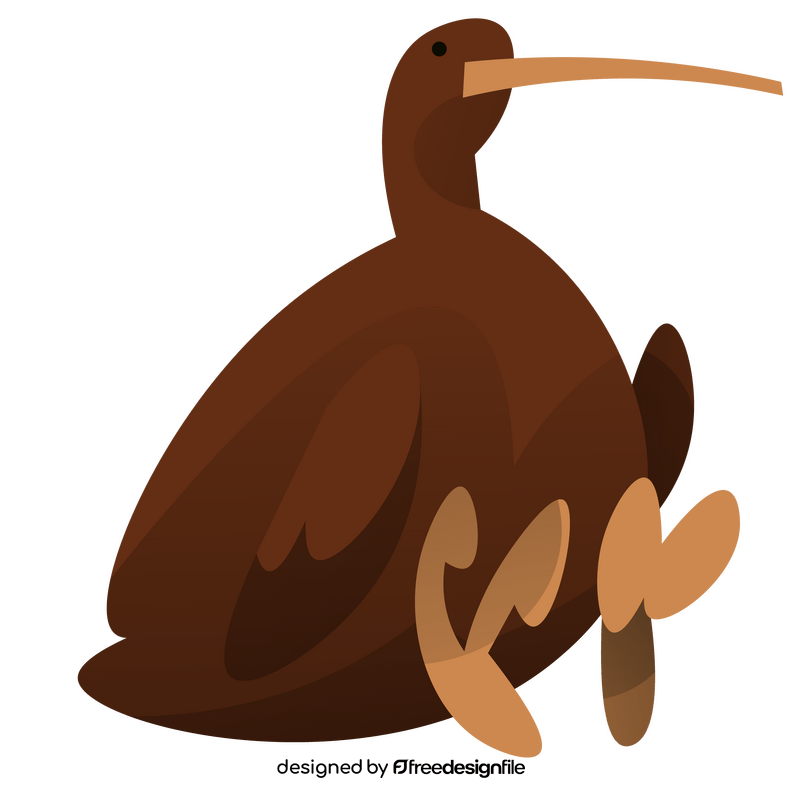 Cartoon kiwi bird sitting clipart