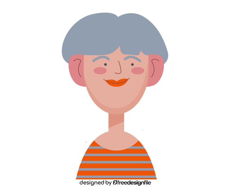 Free girl with short hair clipart