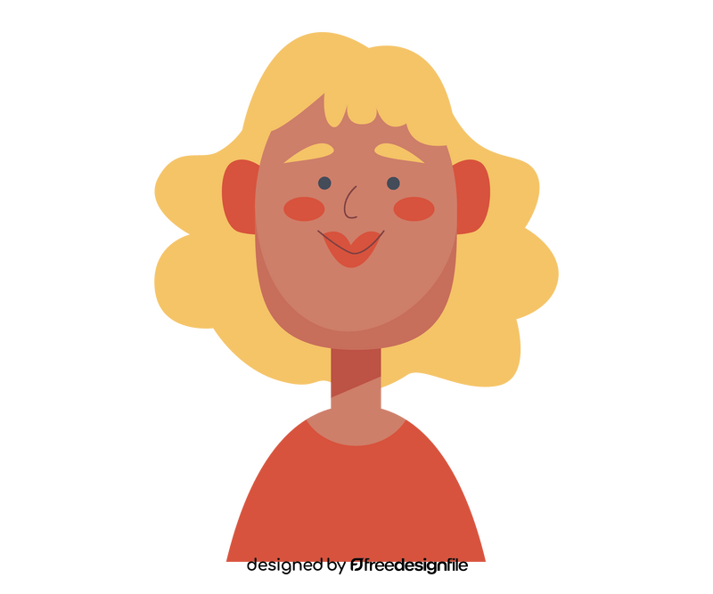 African american woman with blond hair clipart