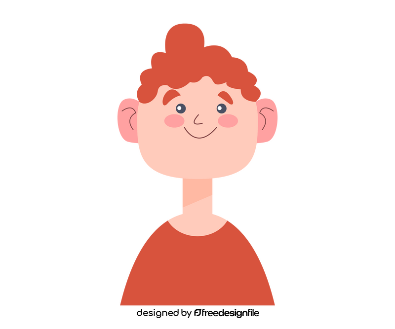 Young redhead girl portrait clipart