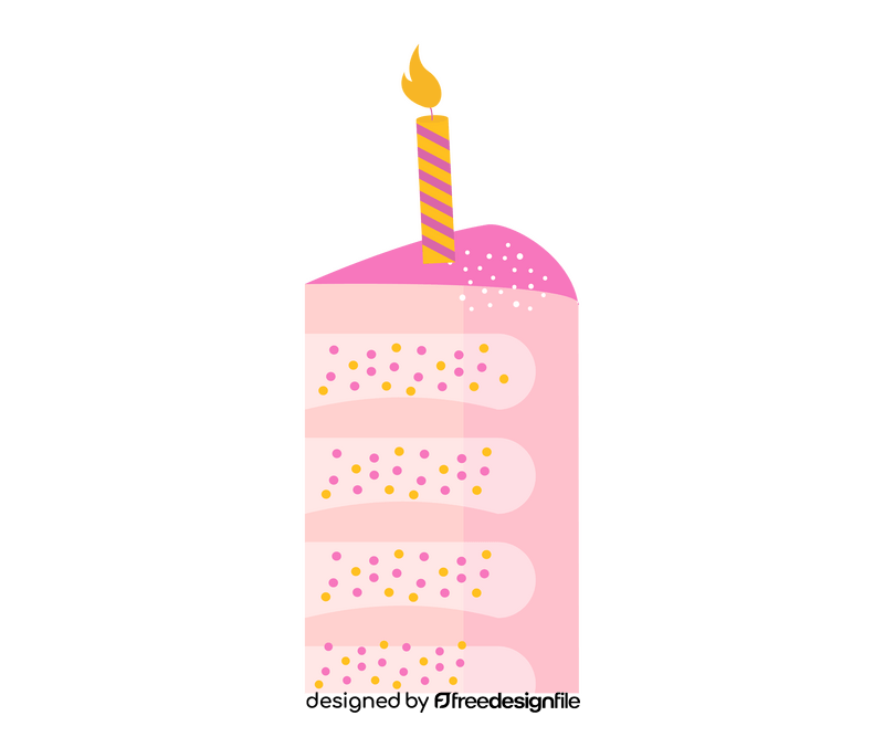 Pink candle cartoon clipart