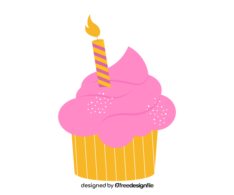 Birthday cupcake clipart