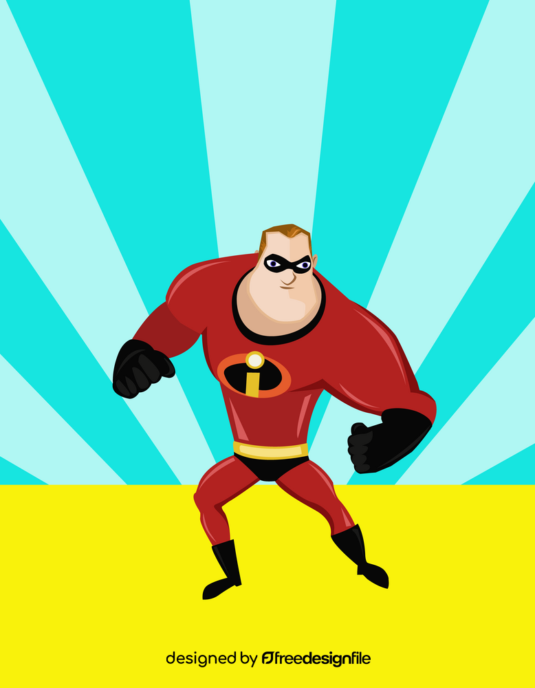 Mr Incredible cartoon vector