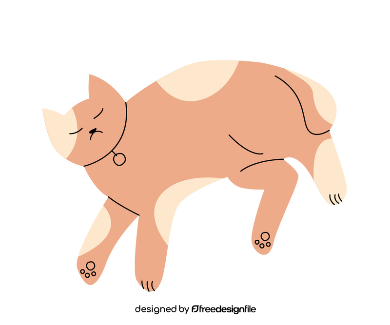 Free cat with bell clipart