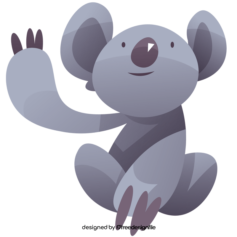 Cartoon koala greeting clipart