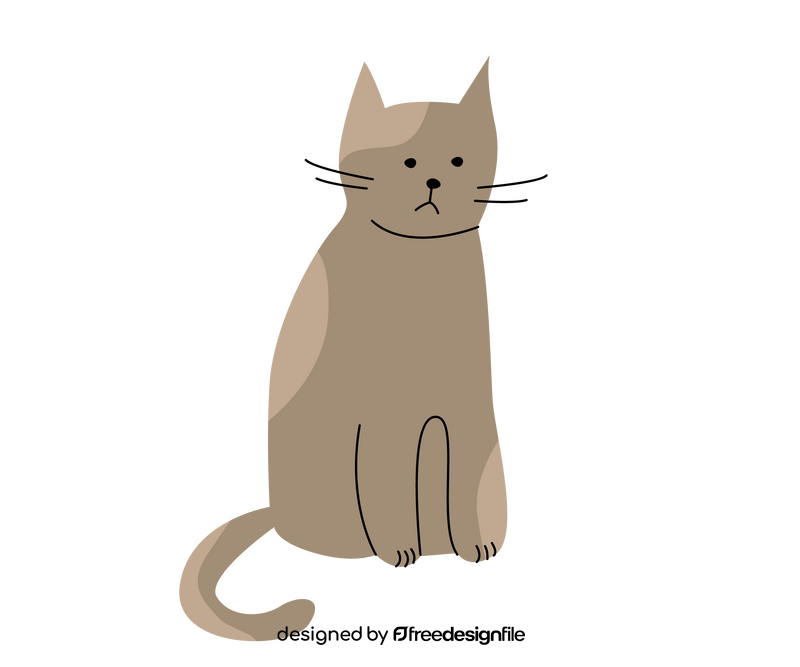 Scared cat illustration clipart