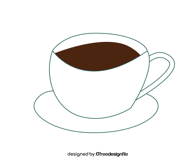 Cup of americano coffee clipart