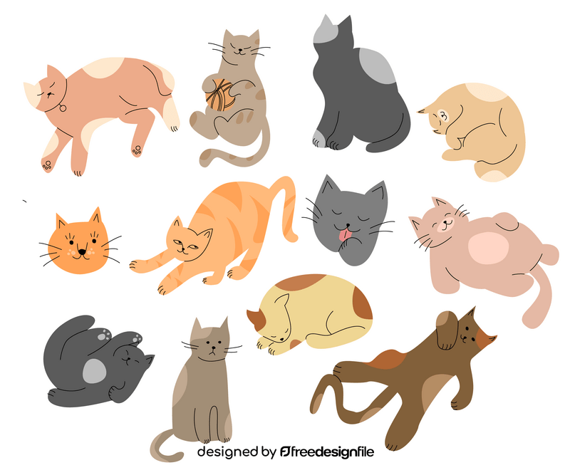 Cute cats vector