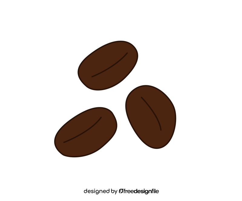 Coffee beans drawing clipart