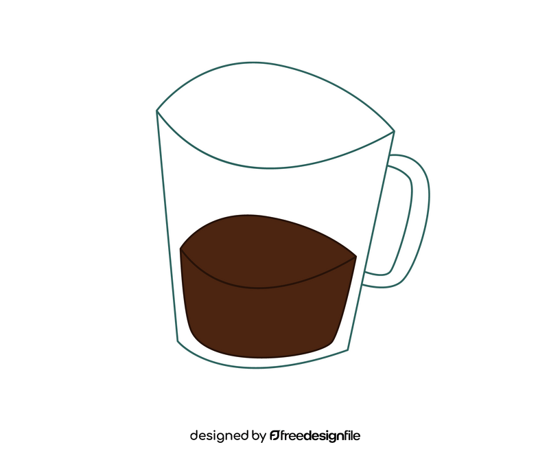 Glass cup of coffee clipart