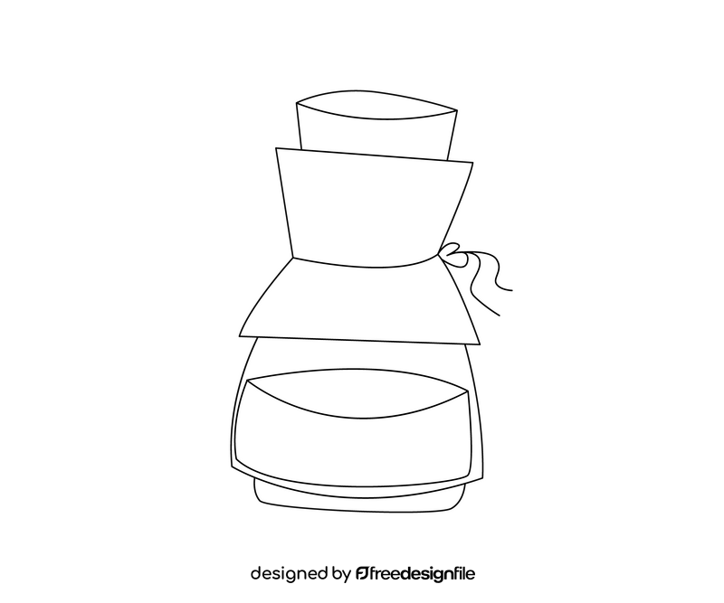 Kalita coffee black and white clipart