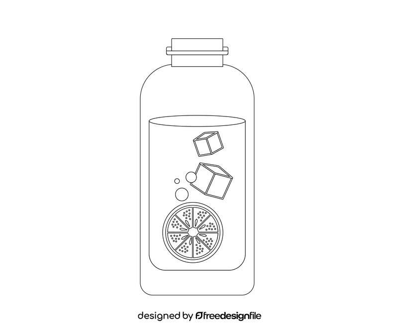 Free lemonade black and white clipart