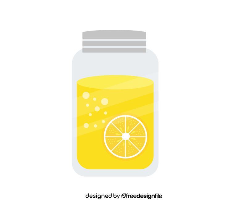 Lemon juice decanter clipart
