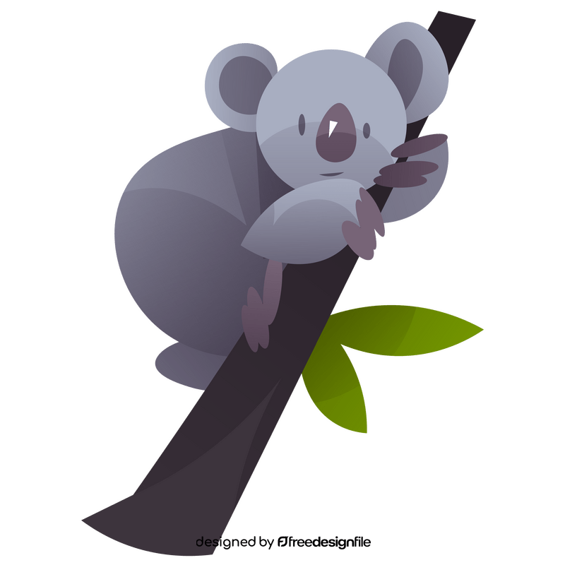 Koala on the tree clipart