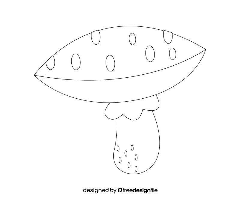 Free mushroom black and white clipart